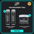 The Recovery Trio: two K61 Recovery Standard balm sticks and one Recovery Concentrate balm jar, Save $25